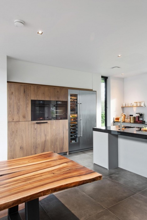 moderne keuken met hout